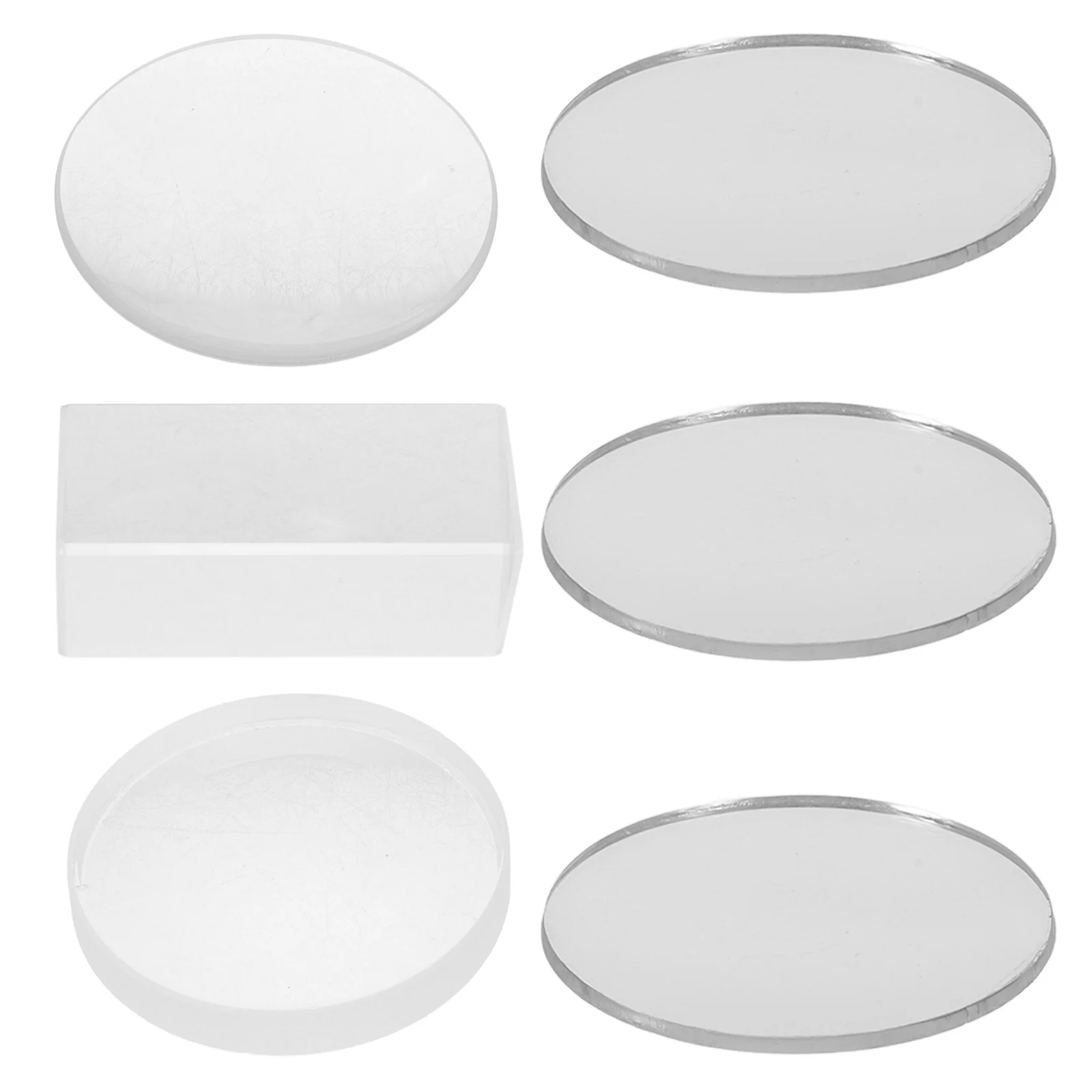 1Set Optical Lens Set 6 Pieces for Physical Science Experiments Clear Image Magnifying Lens Physics Teaching Kit