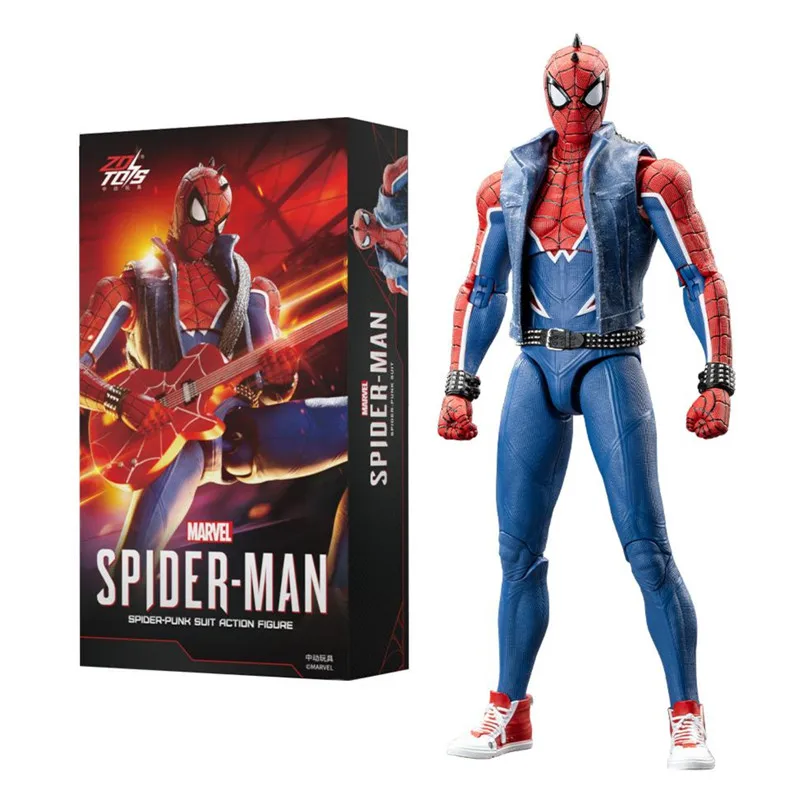 

Genuine ZD TOY Spiderman In stock 7 inch SPIDER-PUNK SUIT action figure