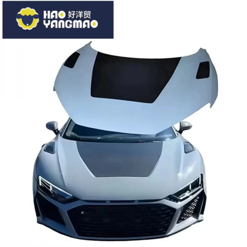 Suitable for Audi R8 2022+ Fiberglass Modified Hood Engine Cover Carbon Fiber Upgrade for Body Kit Set