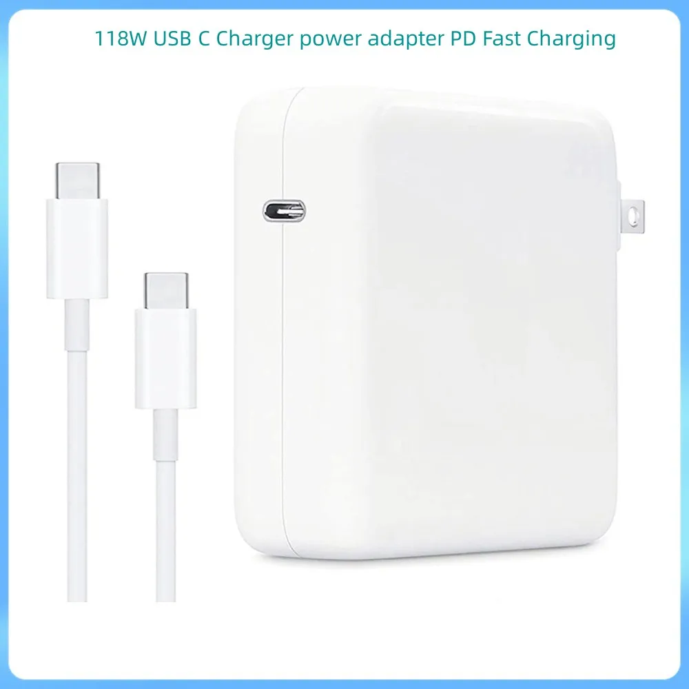 

Зарядное устройство USB C, 118 Вт, адаптер питания PD, быстрая зарядка, работает с 100 Вт, 96 Вт, 87 Вт, 61 Вт
