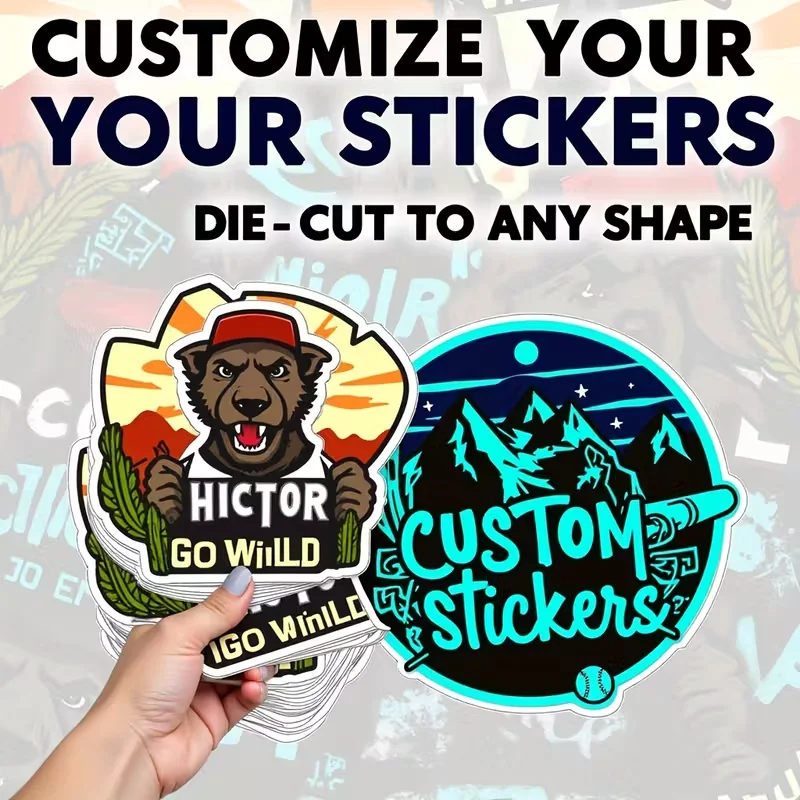 100PCS Custom Stickers and Customized Logo Wedding baptism Birthday Gift Box Stickers DIY Your Own Stickers Personalize Stickers