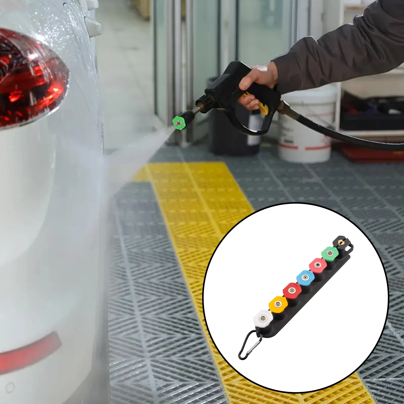 

7 Colors High-Pressure Water Gun Nozzle Heavy Duty Metal Hose Nozzle Sprayer for Lawn & Garden Washing Cars