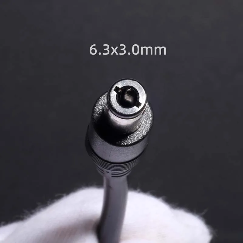 1/3/5pcs 18awg DC Male 2pin Wire Power Charger Connector Supply Cable 6.3x3.0mm Cord Max 120w 6.3mm 6.3x3.0mm Cord 30cm A4