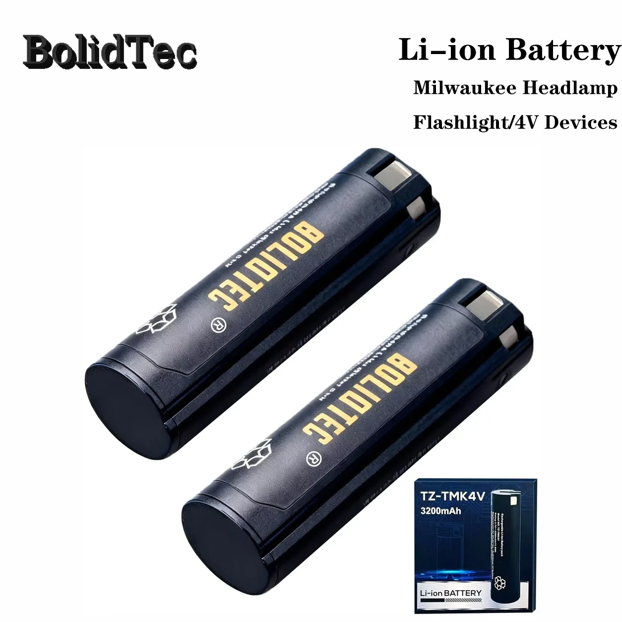 4V 3200mAh Rechargable Li-ion Battery for 48-11-2131 Compatible with Milwaukee Headlamp Flashlight & Other Milwaukee 4V Devices