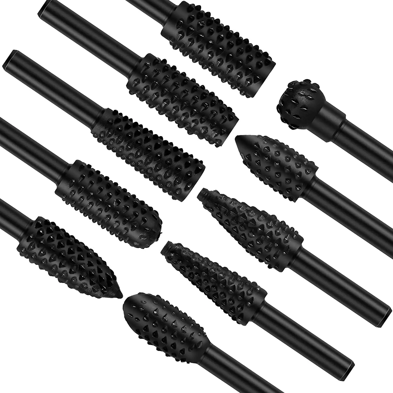 5pcs/10pcs Wood Carving File Rasp Drill Bit, 1/4\