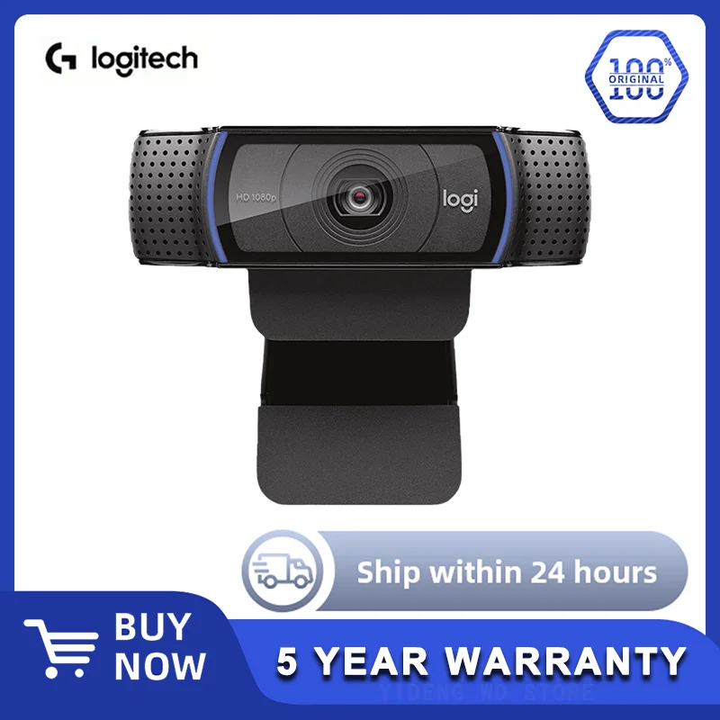 

Веб-камера Logitech C920e HD Pro — широкоэкранный видеочат, запись, веб-камера USB Smart 1080p для компьютеров, обновленная версия C920