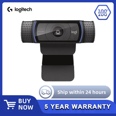 Logitech C920e HD Pro Webcam – Widescreen Video Chat, Recording, USB Smart 1080p Web Camera for Computers, C920 Upgrade Version
