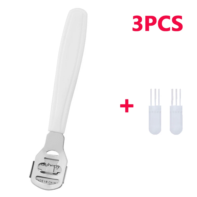 3/5 stuks roestvrijstalen voetschraper pedicure messenset, eeltverwijderaar, voethuidschraper, voetvijl, exfoliërend pedicuremes, pedicuregereedschap