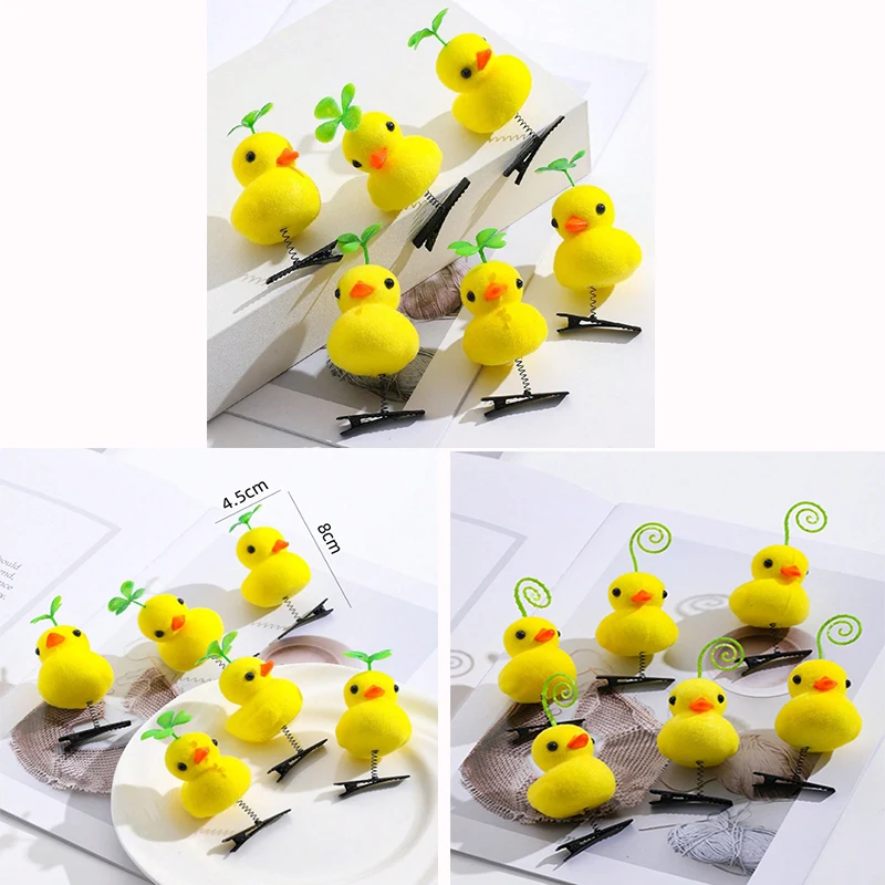 

Kawaii 3D Little Yellow Duck Hair Clips Funny Cartoon Duck Hairpin For Girls Children Cute Headwear Hair Accessories