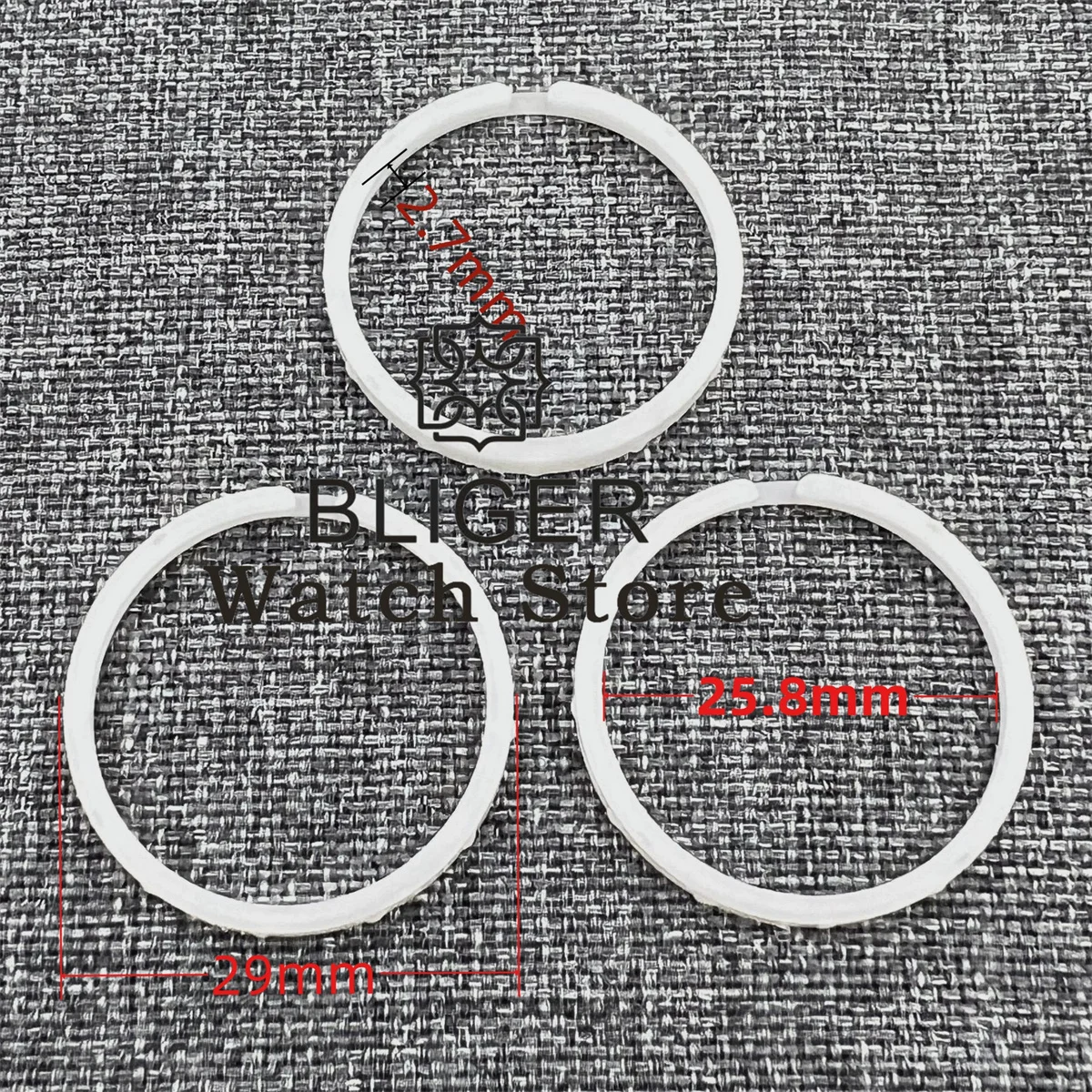 BLIGER Watch Case Cushion Mount Plastic Movement Spacer Ring Gasket  29mmx25.8mmx2.7mm For ETA2824 PT5000 Movement Watch Parts