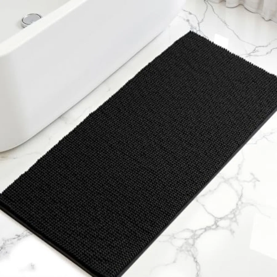 

Bathroom Rugs Chenille Bath Rug Soft Short Plush Bath Mat Soft Shower Mat Water Absorbent Shower Mat Quick Dry Machine Washable