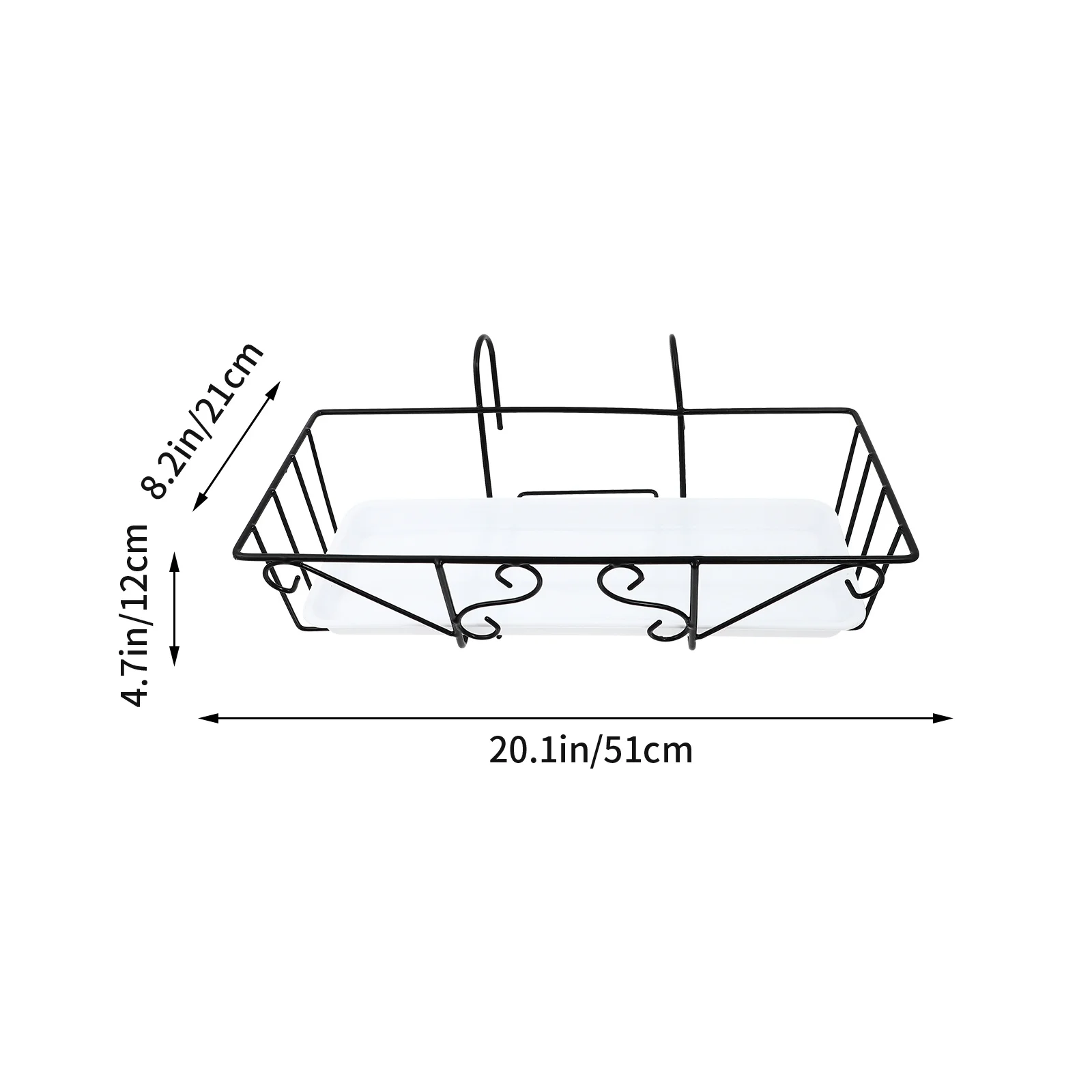 1 conjunto de varanda recipiente de flores pendurado vaso de plantas com bandeja para uso interno ao ar livre suspender vaso de flores corrimão suporte de jardinagem