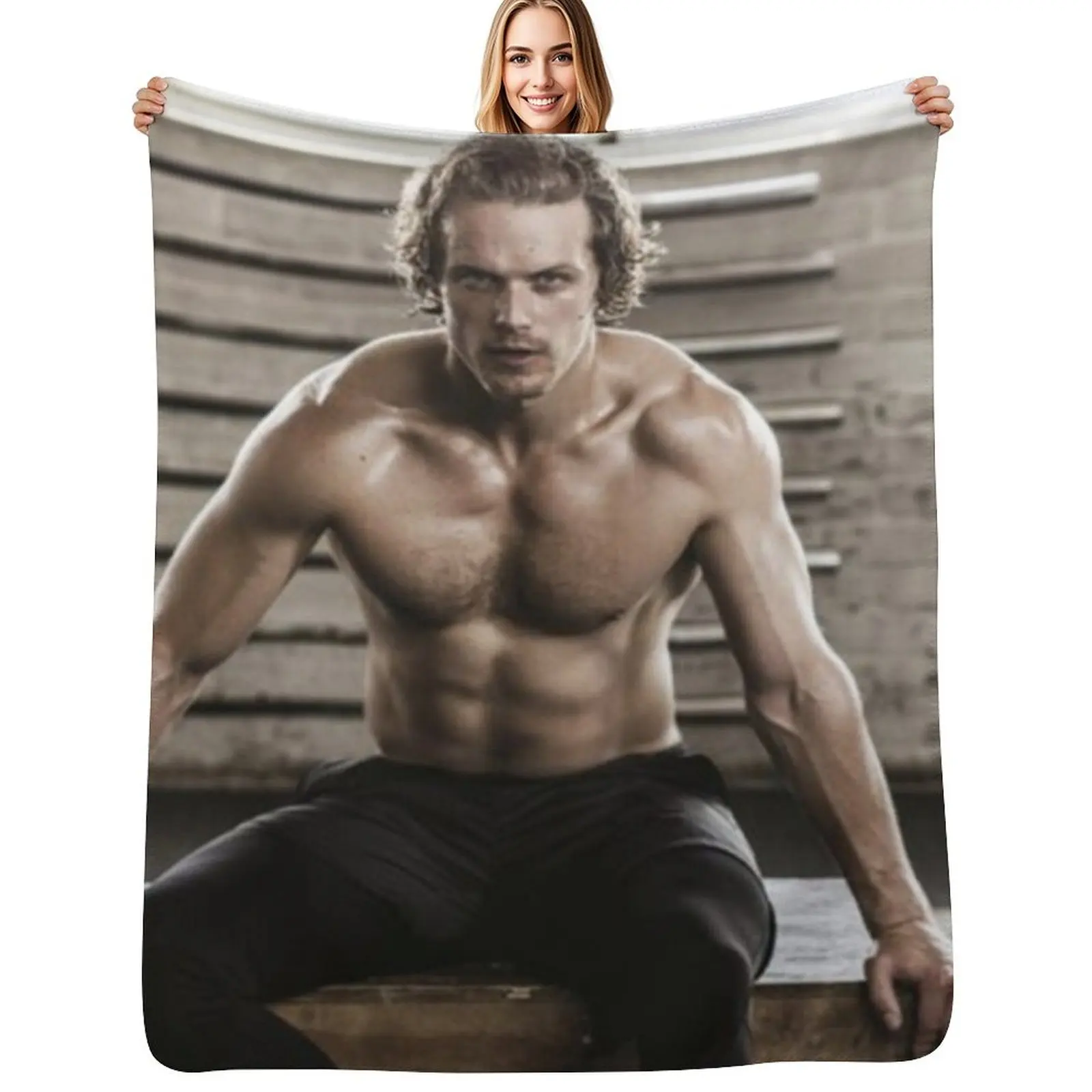 Sam Heughan Throw Blanket Plaid Blankets For Bed Single Furry Thins Thermals For Travel Blankets