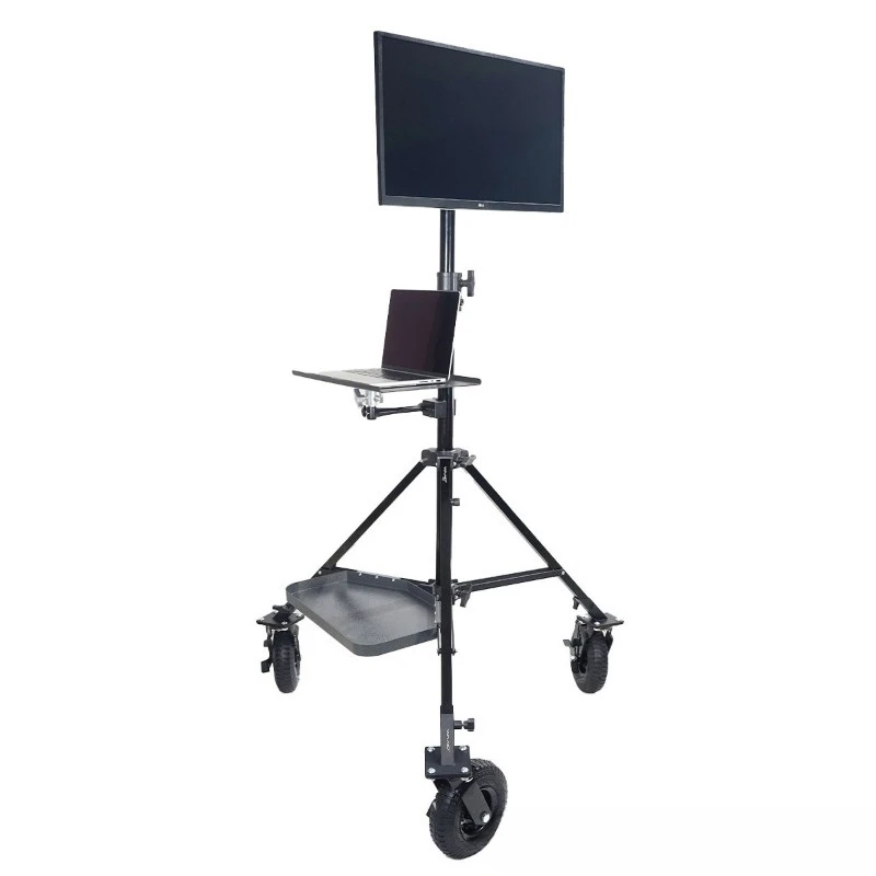 Online Shooting Kit Wheel Computer Tray Monitor Bracket Film and Television Studio Mobile Image Workstation