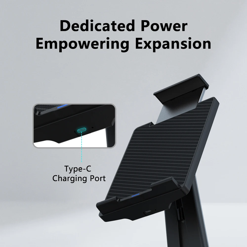 حامل تابلت EMONITA مع مشبك تلسكوبي كهربائي لجهاز iPad Air/ Pro والأجهزة اللوحية، حساس للمس، قابل للتعديل، قابل لإعادة الشحن #4