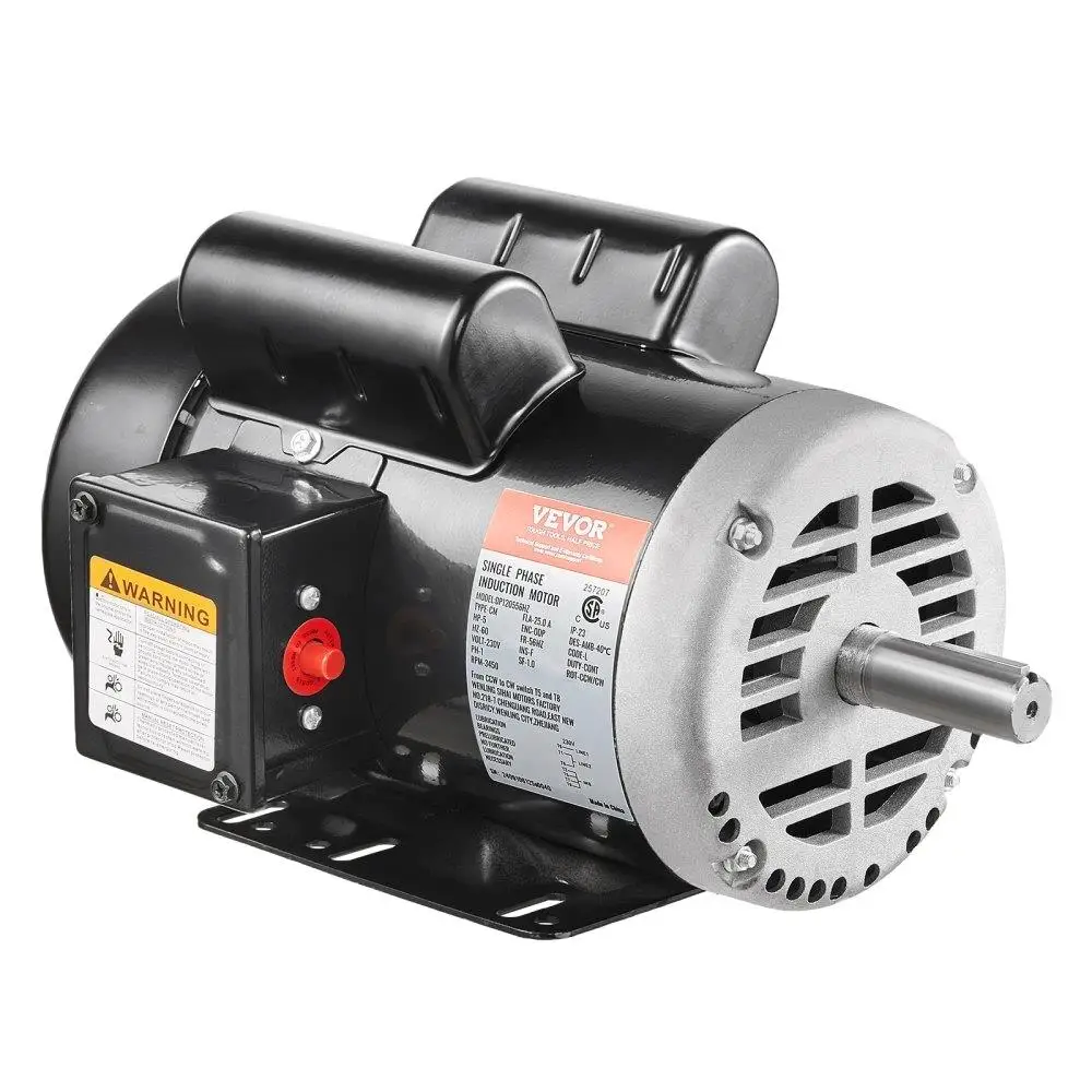 

Electric Air Compressor Motor 5HP 230V 25A 3450RPM 56Hz Frame CCW And CW Rotation Options for Industrial Use