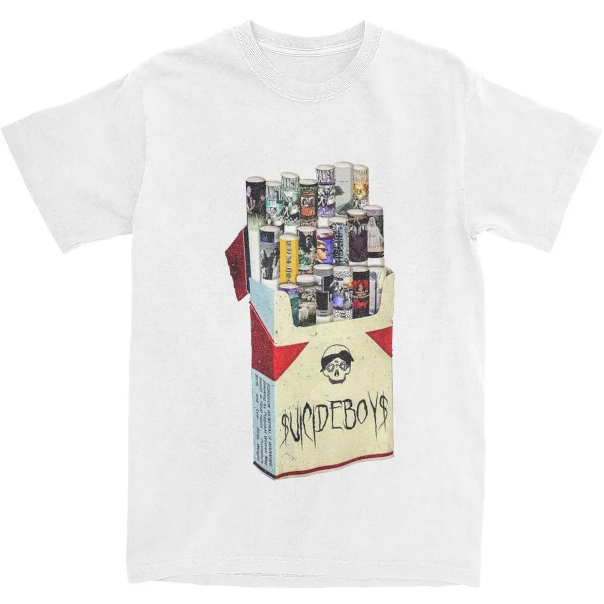Awesome Vintage Suicideboys Cigarette Album T Shirt Men Women Pure Cotton Tees Shirt New Arrival Clothing New Men\'s T-shirt