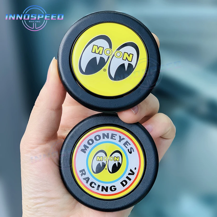 Mooneyes Look Universal Drift Sports Horn Button Cover JDM Racing Steering Wheel Horn Button Switch Push