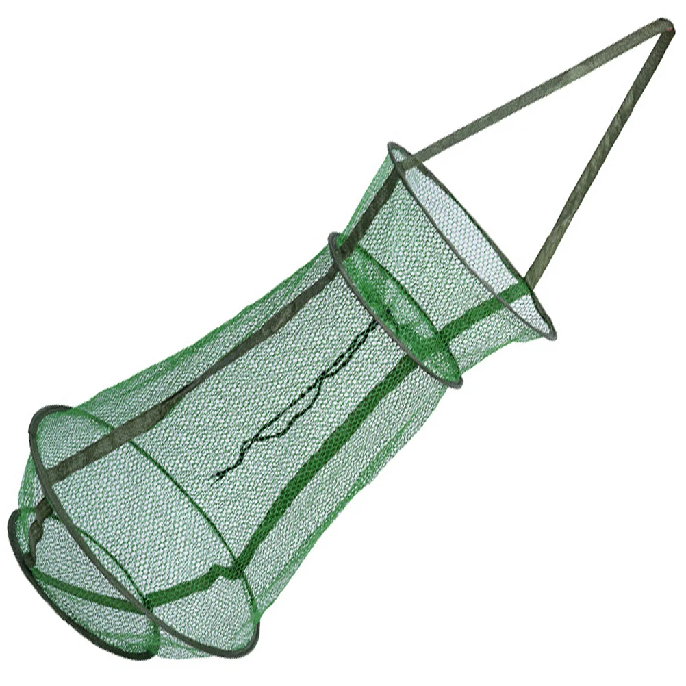 

Nylon Fish Basket Fishing Trap Foldable Netting Mesh Nets Light Folding Portable