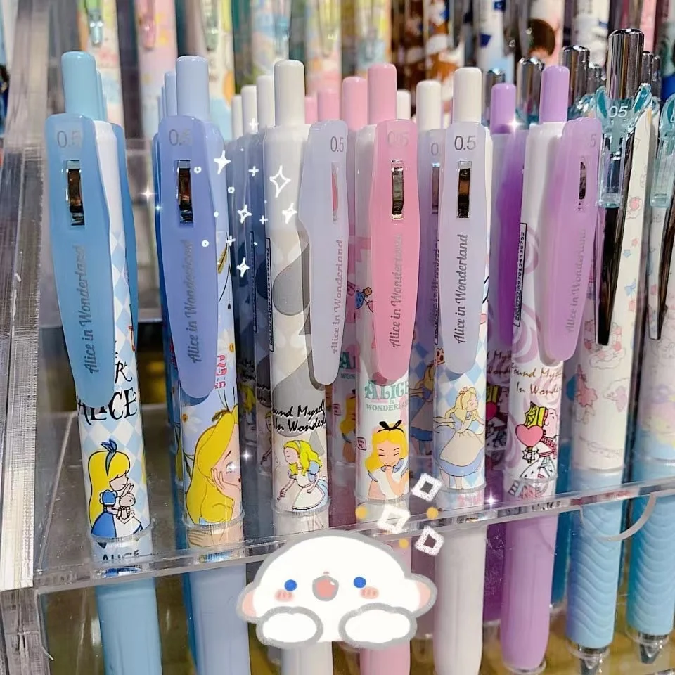 5PCS Disney Alice series Roaming in Wonderland limited edition gel pen students use press signature pen cute school supplies