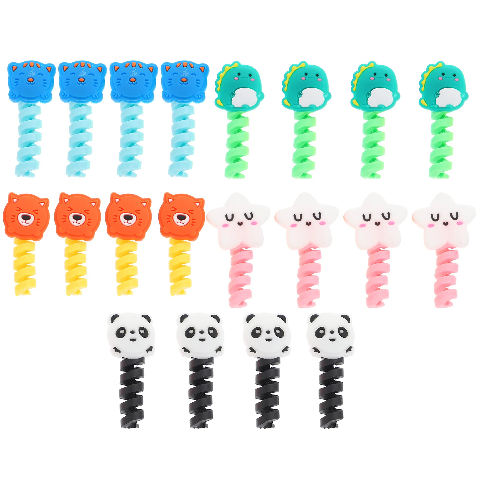 

50Pcs Cute Animal Cord Protector for Charging Cables Flexible Anti-Break Cable Buddy for Earphone and Long Life Support