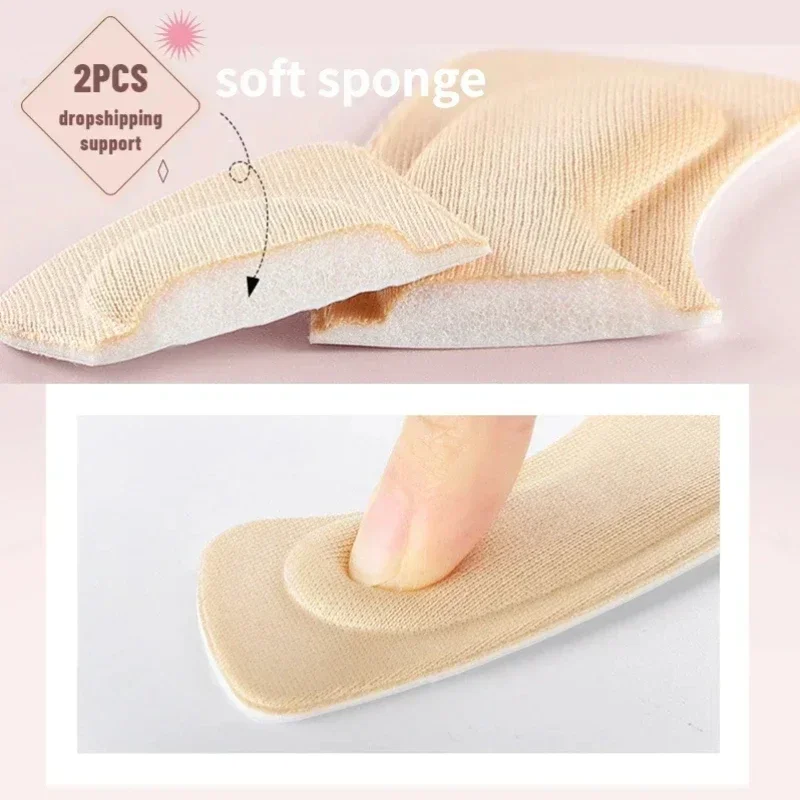 Almofadas de Salto de Espuma Macia para Sapatos Esportivos, Tamanho Ajustável, Antiwear Feet Pad, Inserção de Almofada, Protetor do Salto, Back Stick, Tamanho Invisível, 5 Pares