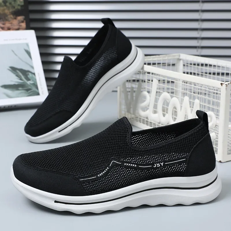 Summer Men's Fresh Breathable Thin Single Layer Mesh Casual Sneakers Original Comfort Lightweight Sports Running Shoes for Men