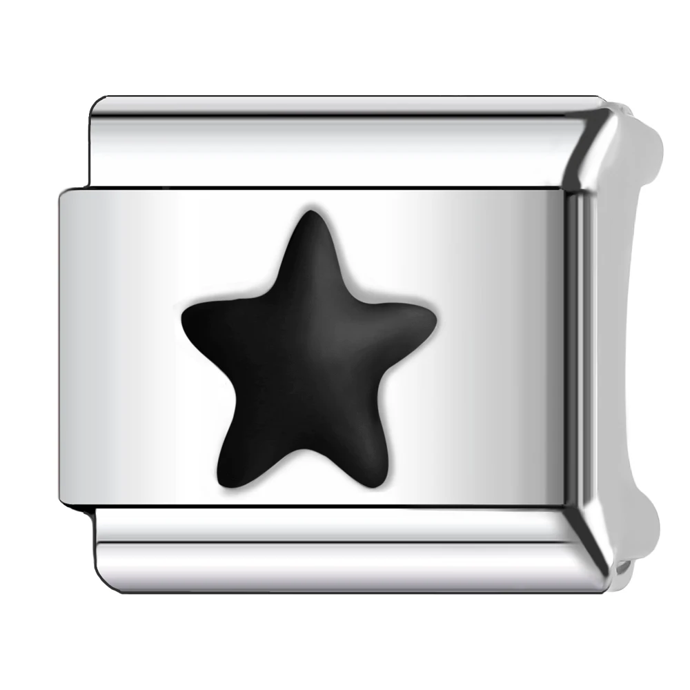 Trusta New style puppy Stars Paw print Charm Italian Links 9mm Stainless Steel Bracelet for Women DIY Jewelry Wholesale N628