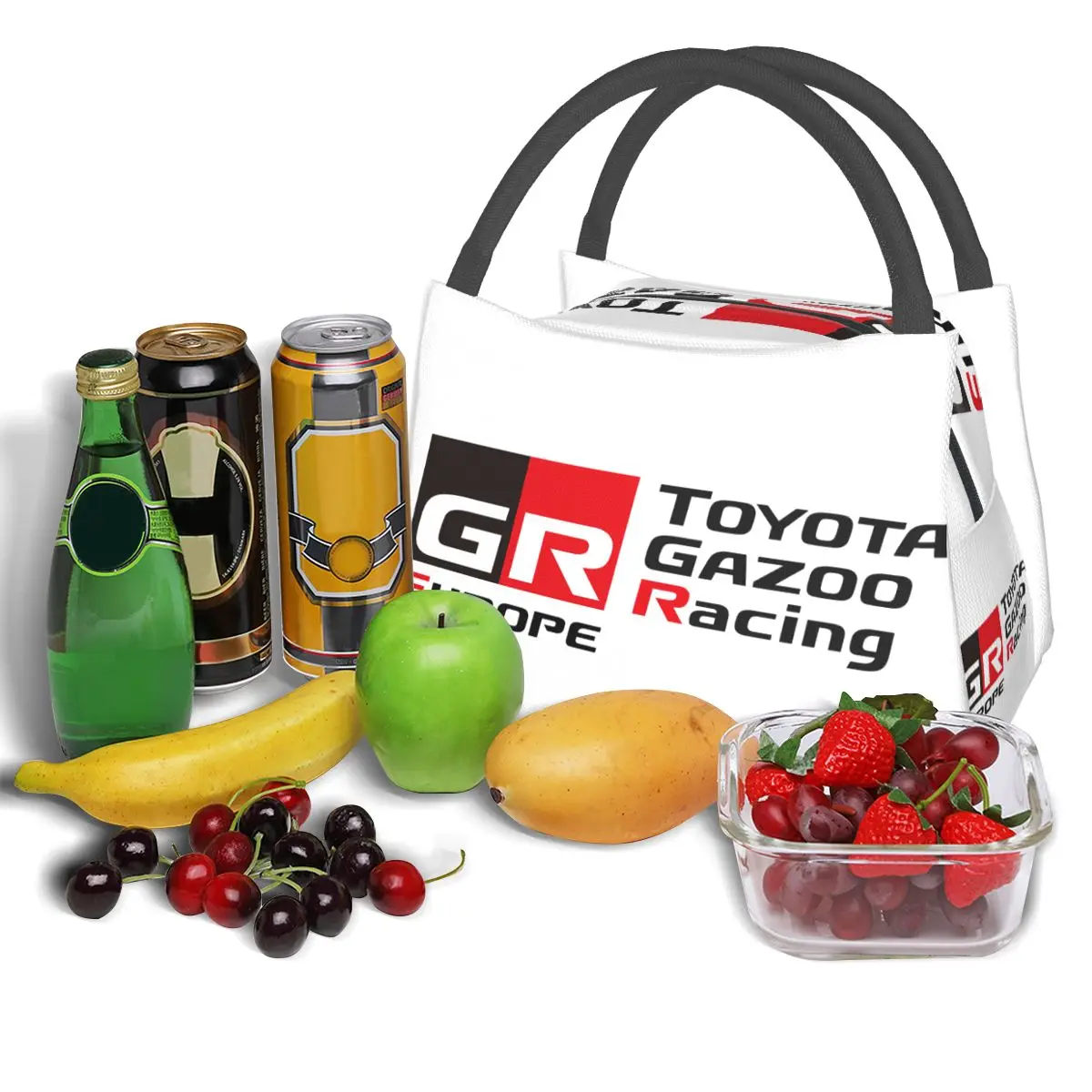 GR Logo Gazoo Racing GR Sport Lunch Bags isolato Bento Box Lunch Tote Picnic Bags borsa termica più fresca per donna bambini lavoro