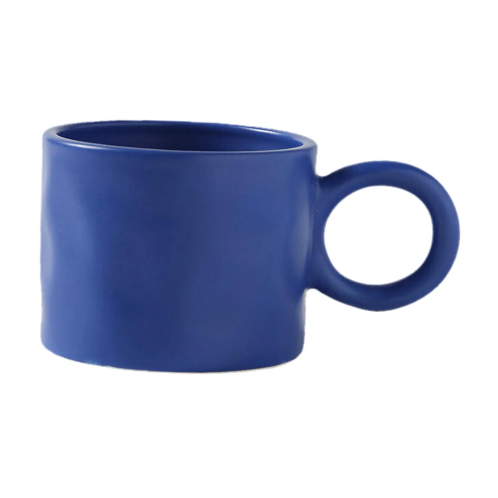 Nordic Ceramic Mug with A Large Earring Handle Tea And Mug with A Smooth Surface. Microwave