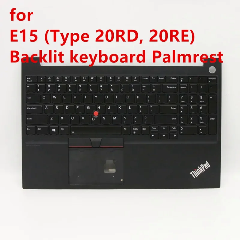 

New Original US English Backlit Keyboard C Cover Palmrest Upper Case for Lenovo Thinkpad E15 20RD 20RE 5M10V16896