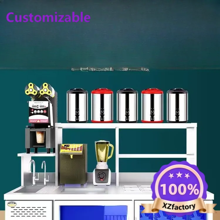 Factory Direct 2026 Top Equipo para tienda de té con leche Mesa de bar