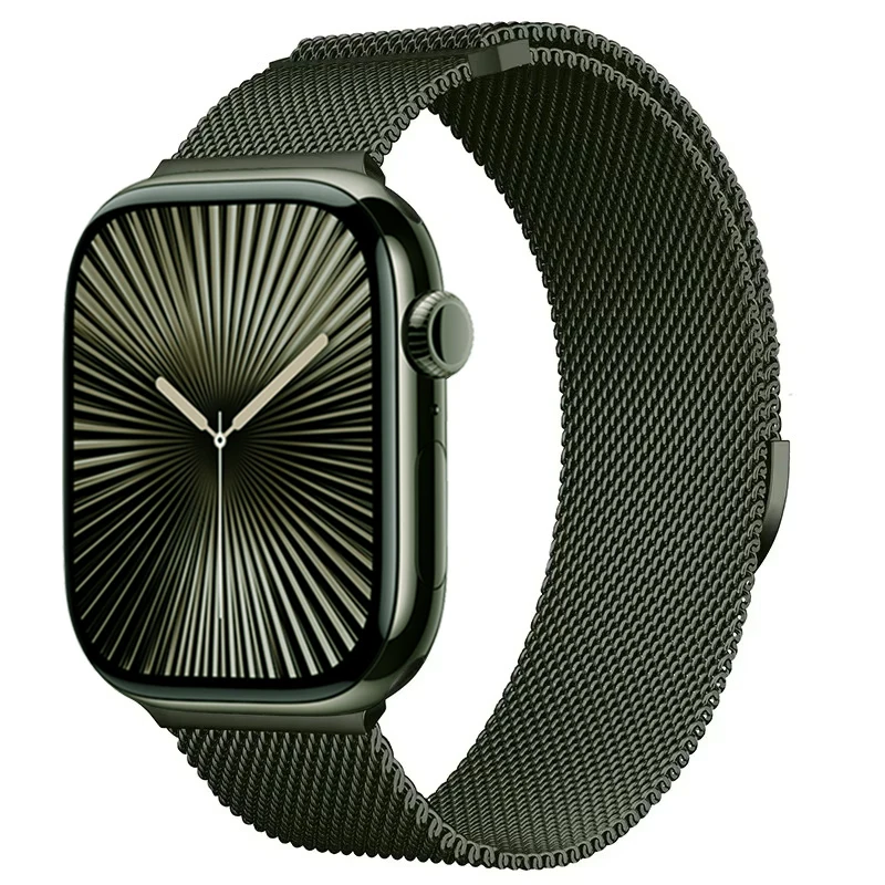 애플 워치 밴드 울트라3/2 49mm 11 10 9 8 7용 메탈 밀라니즈 스트랩 마그네틱 팔찌 iWatch 6 5 4 SE2 46mm 45mm 41mm 44mm 40mm