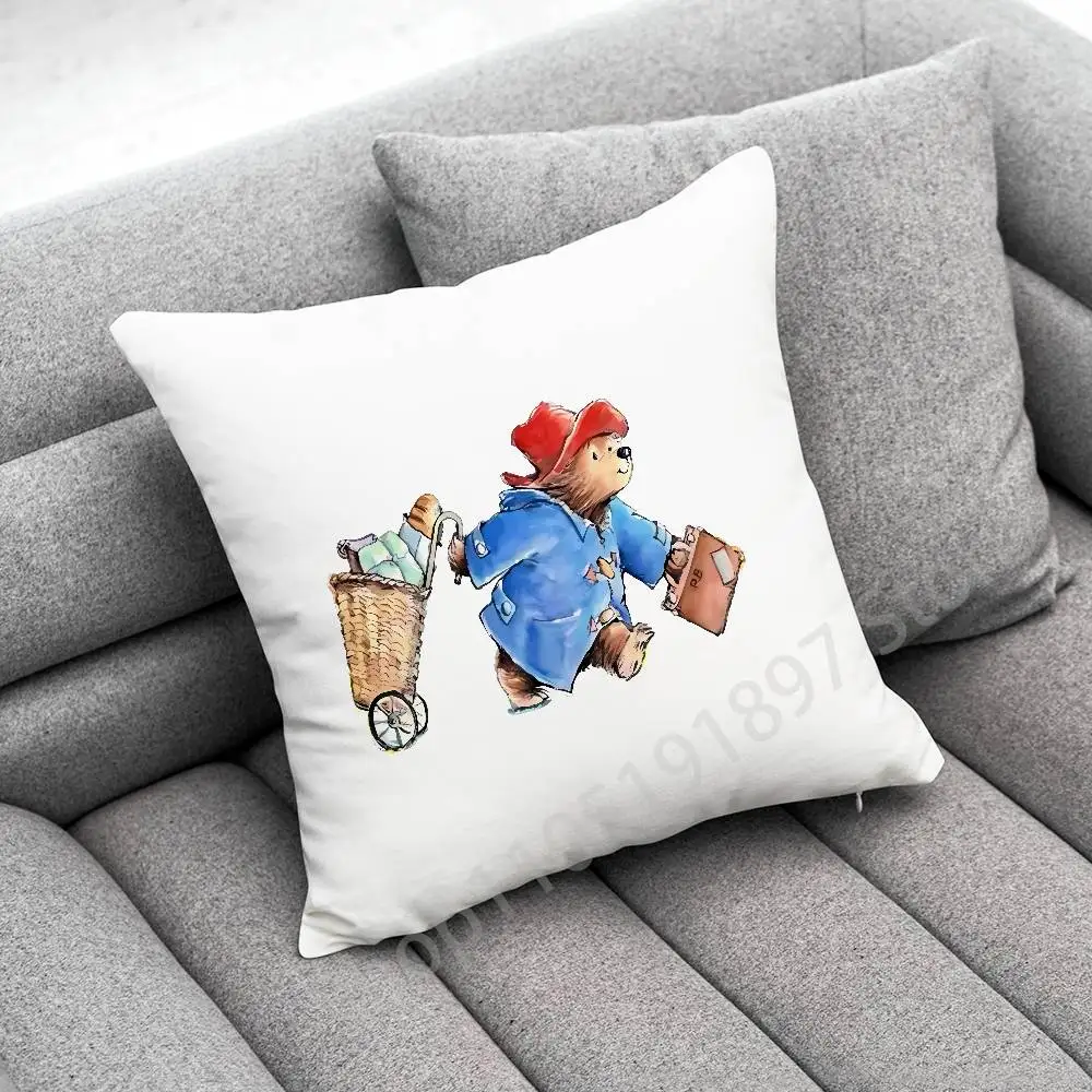لندن P-Paddington الدب رمي كيس وسادة ل 30x30 سنتيمتر 40x40 سنتيمتر 45x45 سنتيمتر 50x50 سنتيمتر 55x55 سنتيمتر مربع أريكة المخدة قذيفة