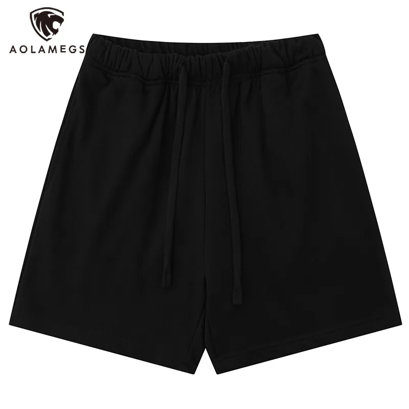 

Aolamegs Y2K Men Shorts Solid Color Sports Short Pants Hip Hop Streetwear High Street Casual Baggys 4 Colors Optional