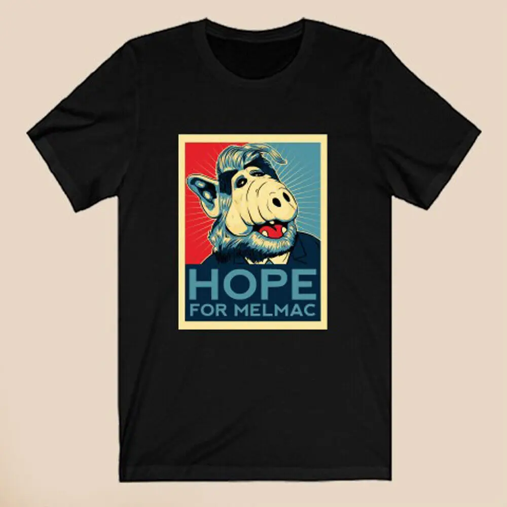 ALF Hope for Melmac Men's Black T Shirt Size S 5XL