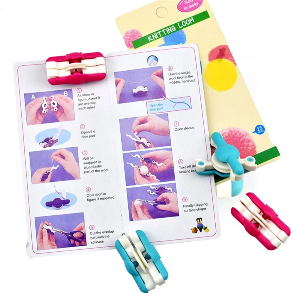 

2 шт./лот, модные игольчатые ручные наборы, инструмент Weaver, создатель помпонов, пуховый шарик, шерсть, вязание