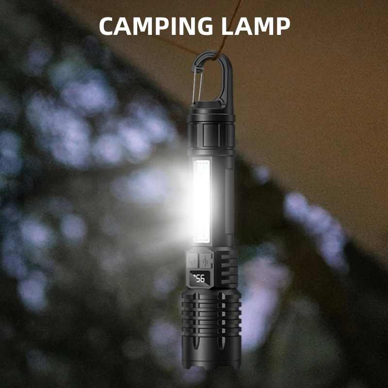 SMILINGSHARK SD5244 Ultimate Super Bright Flashlights, Rechargeable LED Zoomable Torch,Portable, for Camping, Fishing