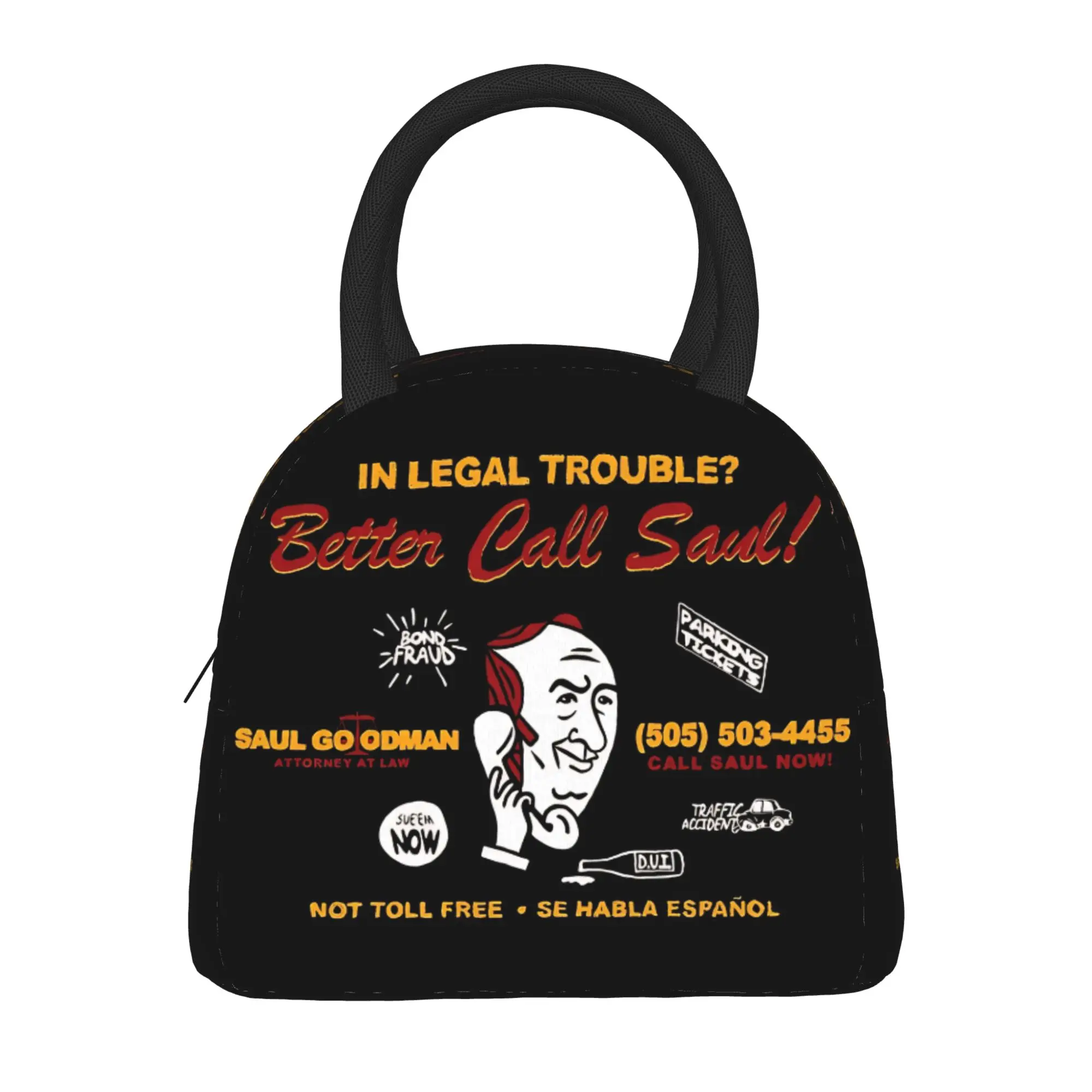 Saul Goodman Attorney at law Breaking Bad Lunch Bag Zipper Lunch Box Child Travel Cooler Bag Leisure Oxford Thermal Lunch Bags