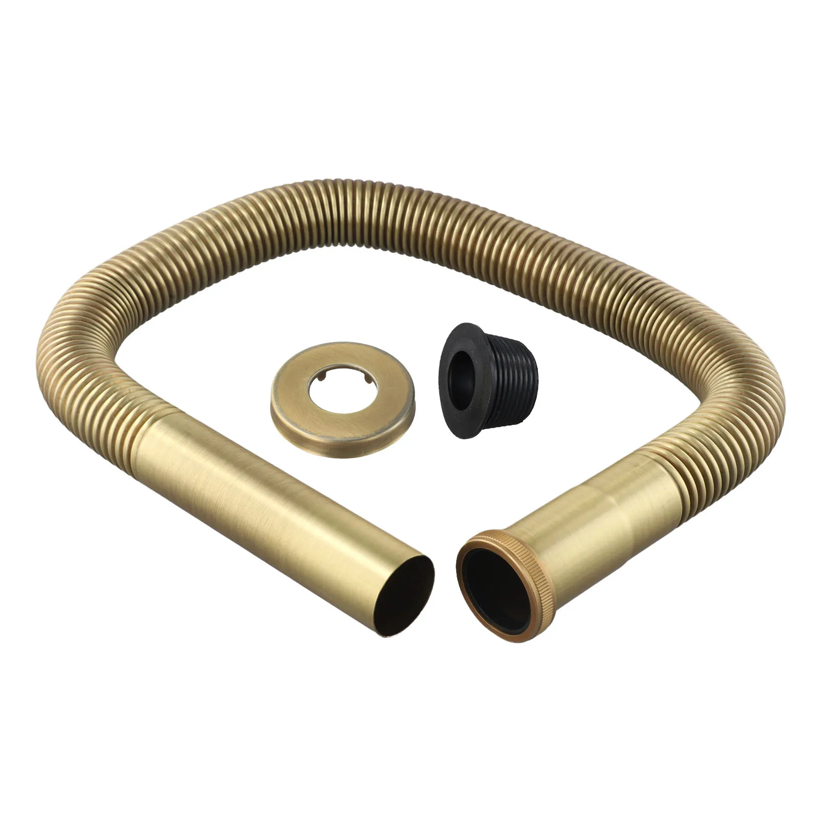 Accessory Scalable 80cm Flexible Sink Drain Robust Brass Material Scalable Length 80cm Standard Size Compatibility Home Hygiene