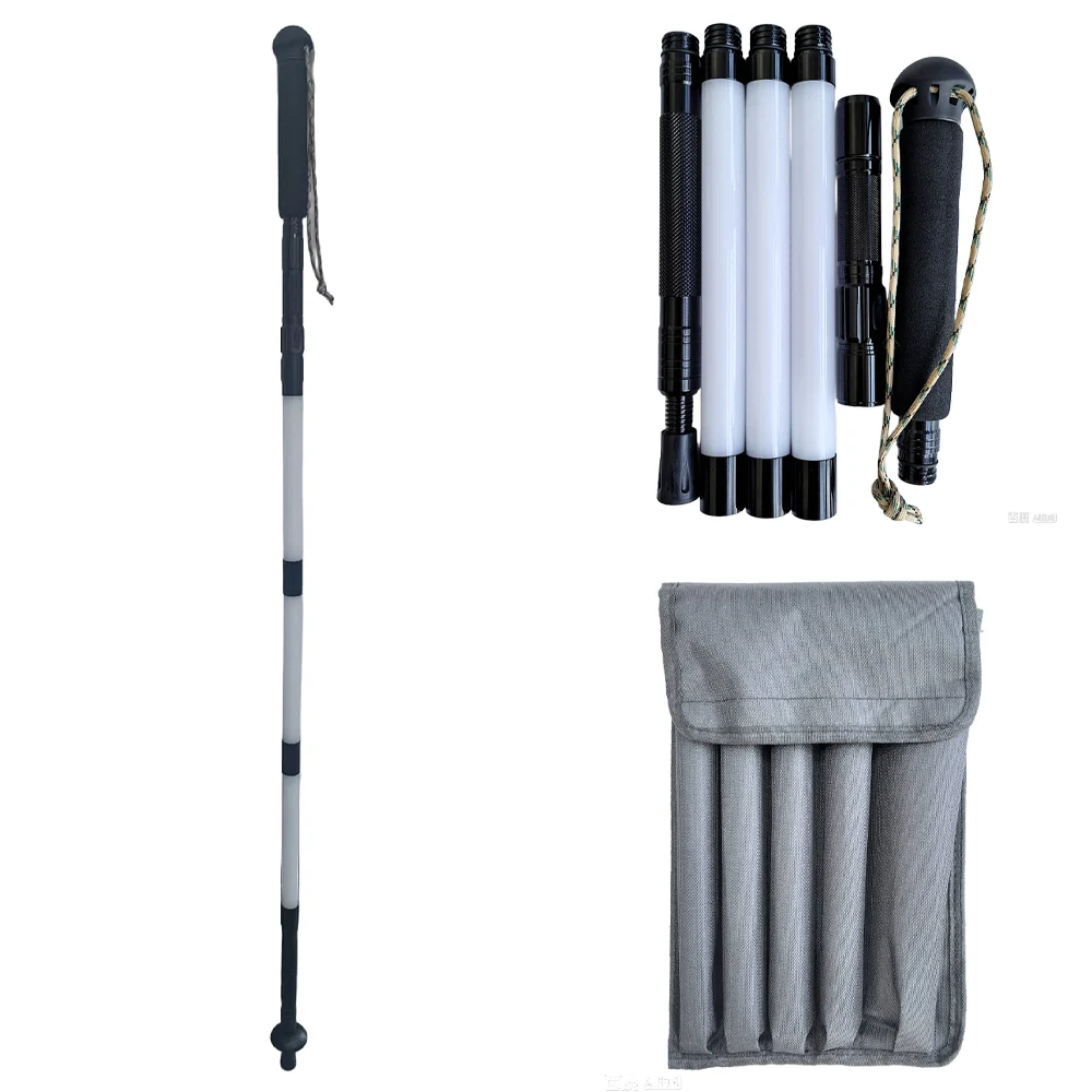 

130cm PVC Glow-in-the-dark Trekking Pole for Night Hiking - Suitable for Adults Glowing Stick Hiking Cane for Nighttime
