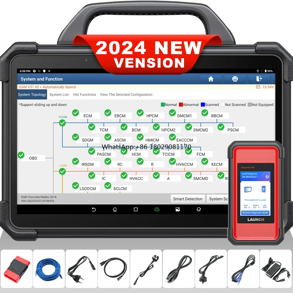 X431 PAD7 Elite ECU Reprogramming Tool Online Coding J2534 RP1210 D-PDU/Do-IP/CANFD Topology Map Diagnostic Scanner