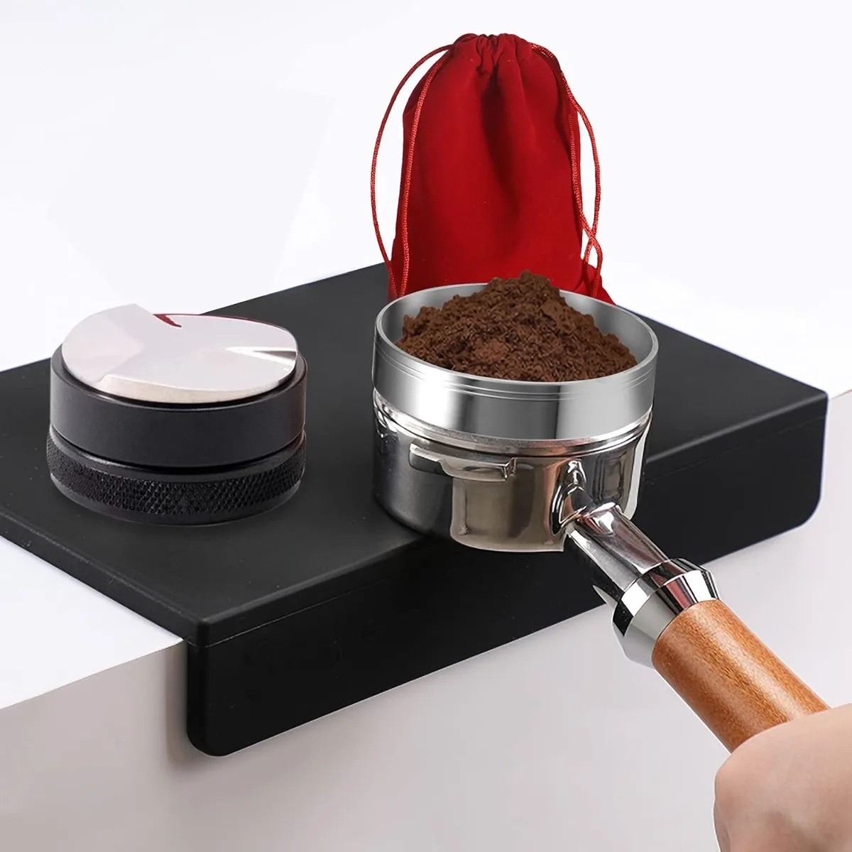 Coffee Grinder Catcher Ring Anti Fly Powder Dosing Ring 51mm 53mm 58mm Coffee Handle Cloth Powder Ring Coffee Tools
