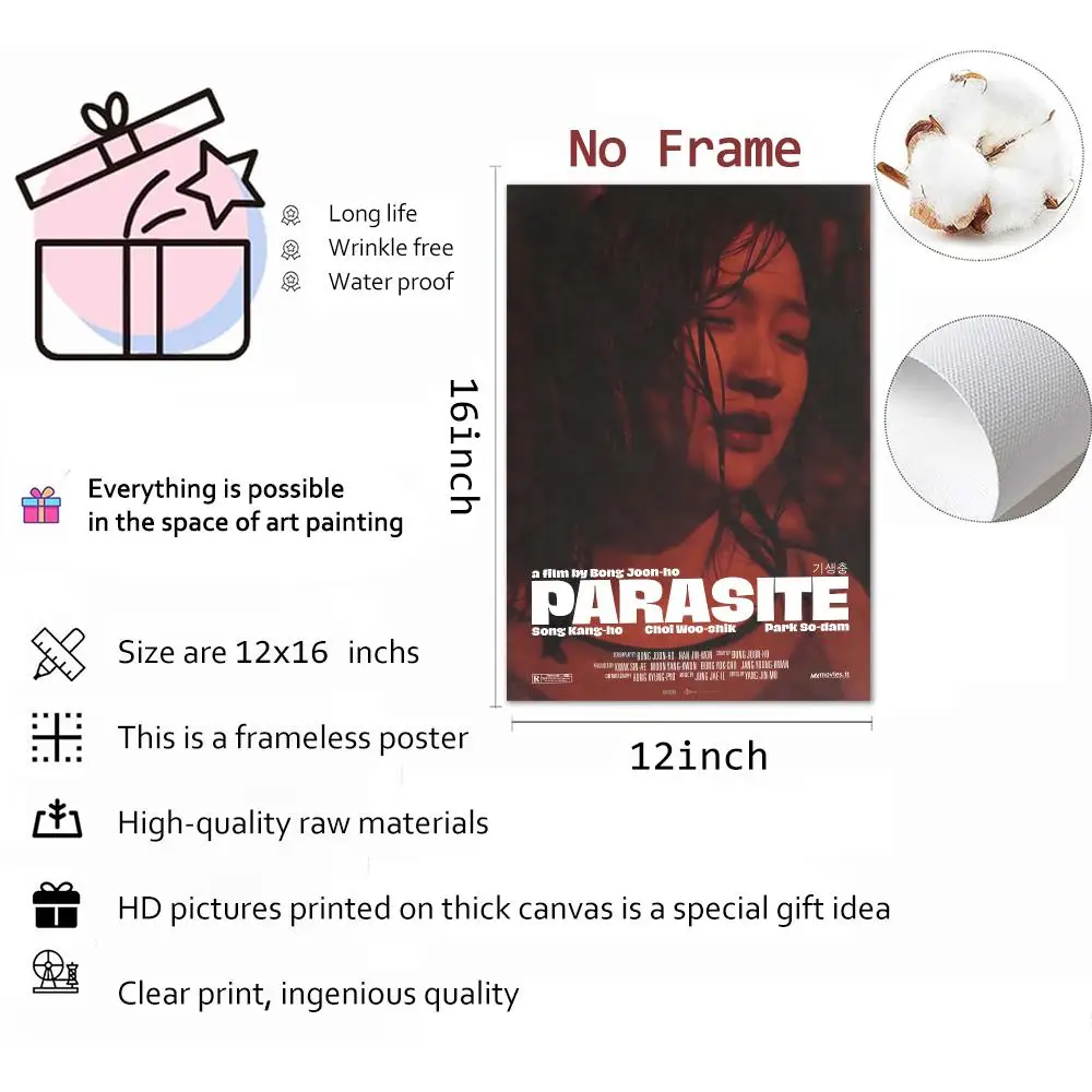 Parasite Thriller Dark-Comedy Painting Calligraphy Wall Art Mural Living Room Canvas Decor Gifts