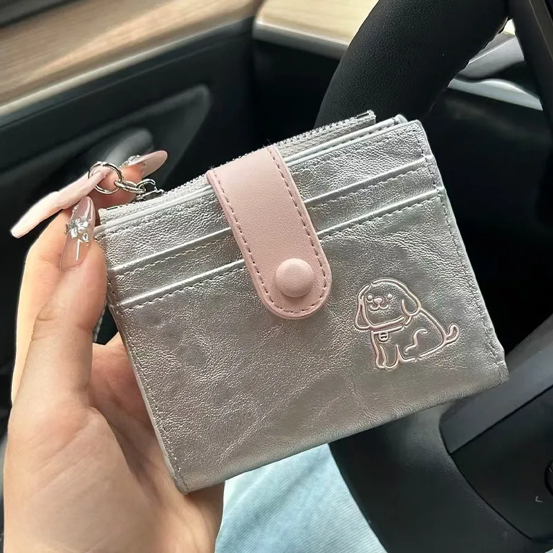 Puppy Multi Card Wallet For Women Large Capacity  Card Case Portable ID Document Bank Card Coin Storage Purse Daily Use