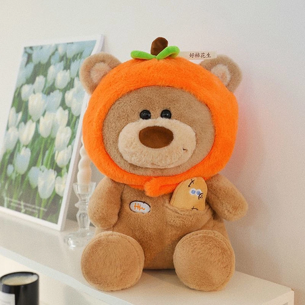 30cm Persimmon Ruyi Bear Doll Plush Toy Soft Filling Meaning Good Luck Happen Cute Doll Birthday Creative Gift Gor Boys And Girl