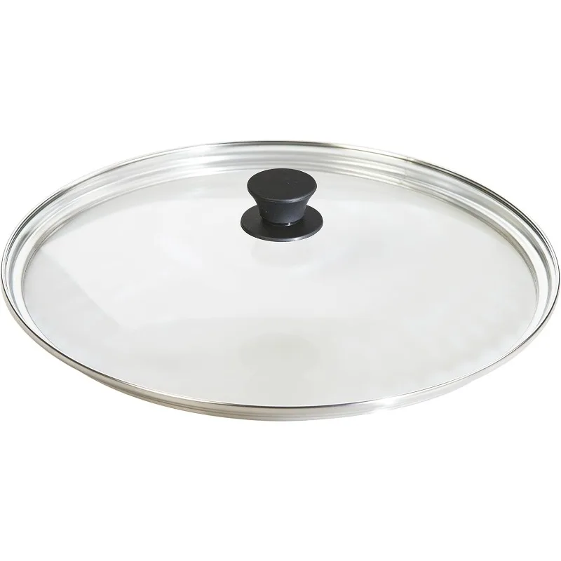 Round Tempered Glass Lid Versatile Glass Lid for 15 Inch Skillets Pans and Dutch Ovens  Dishwasher Safe and Oven Safe up to 400°