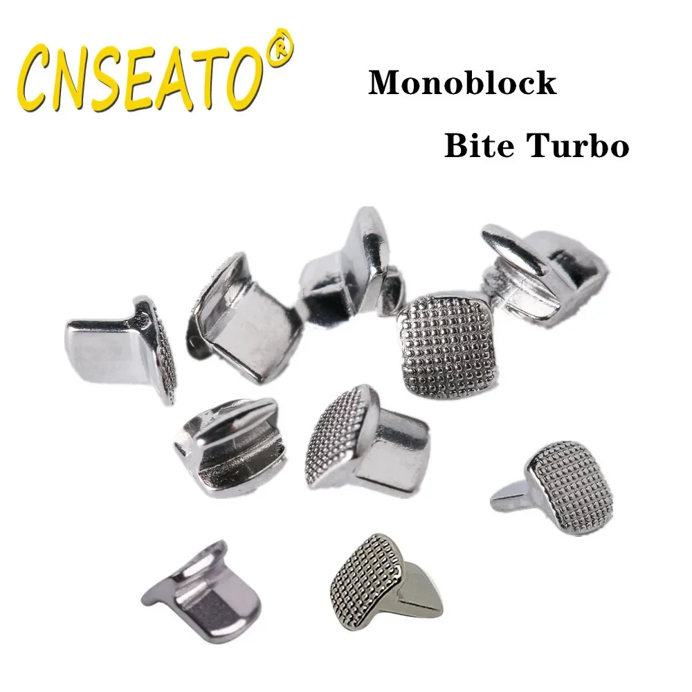 10Pcs Dental Bite Turbo Orthodontic Bondable Tongue Tamer Builder Habbit Correction Button MIM Monoblock Hinge Stomatologiczny wspornik