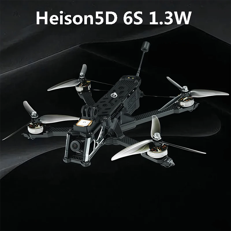 

SEQURE SQFPV 5-дюймовый FPV-дрон 225 мм Heison 5D 6S Аналоговый 1,3 Вт серии VTX Фристайл Cine FPV Дрон 1800KV Мотор GPS RC Квадрокоптер