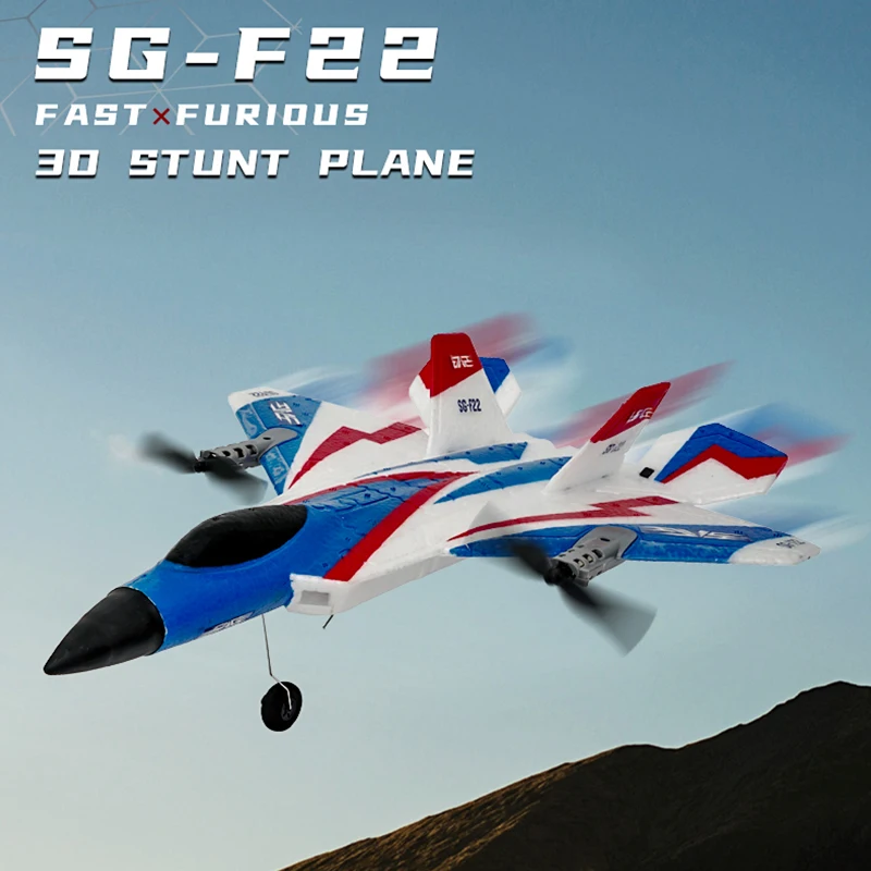 F22 RC Foam Plane 4 Channels 6G Auto Stabilization with 4K Camera Stunt Remote Control Airplanes Aircraft Toys for Children